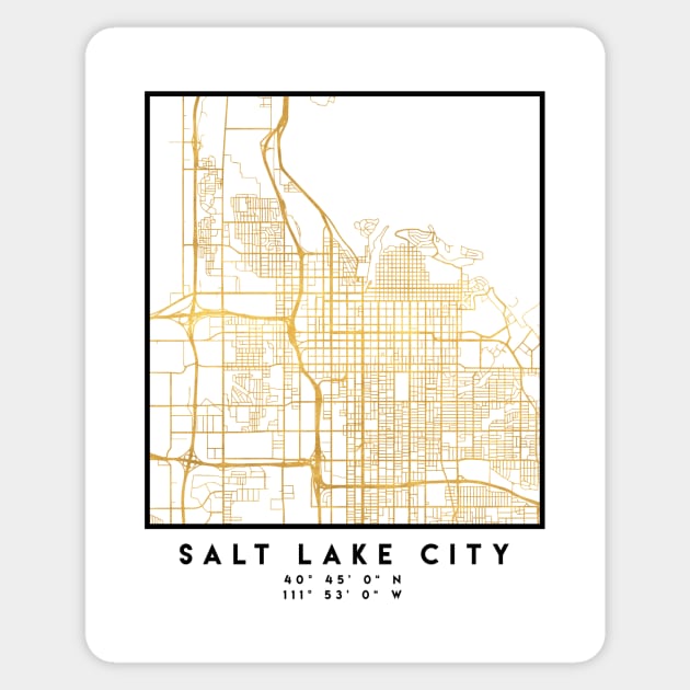 SALT LAKE CITY UTAH CITY STREET MAP ART Sticker by deificusArt